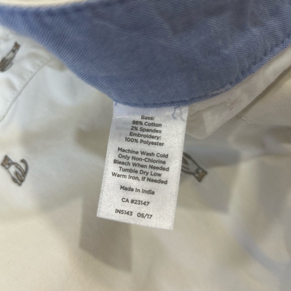 Talbots Cat Print Cropped Chino Pants Womens Size 12 Preppy cream embroidered - Picture 6 of 13